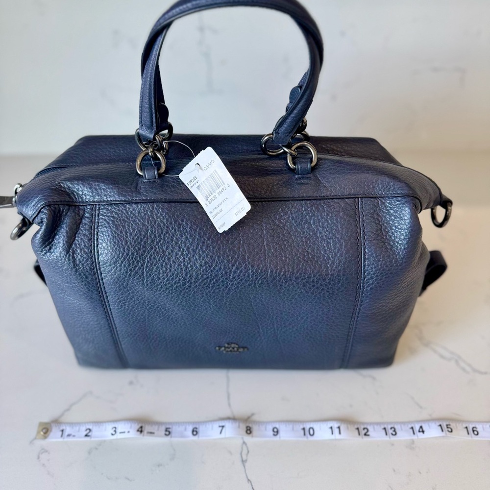 Coach Blue Leather Bag - Picture 4 of 6
